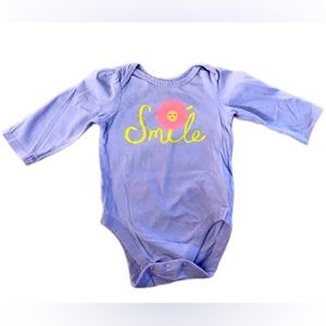 🌸Place baby girl long sleeve Smile romper with flower 3-6M🌸